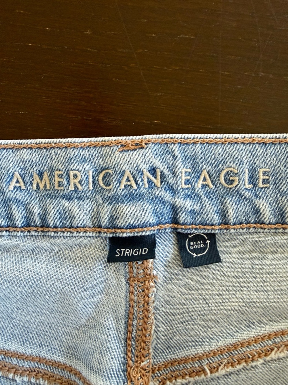 American Eagle Outfitters Ripped High-Waisted Light Blue Stovepipe Jean - Picture 11 of 11